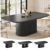 47''-63'' Extendable Dining Table Suitable for 4-8 People, Expandable Modern Fluted Kitchen Table with 2-Tier Storage Shelf, Space-Saving Folding Table for Small Apartments, Folding Mechanism & Natural Wood, Assembly Required