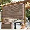 product-fancy-418fd6ac-bf54-4ec7-bf0e-53682da59346 Outdoor Shade Net - Brown, Uv-Resistant, Durable Canopy, Suitable for Travel, Picnics, And Pools - Available In Various Sizes.