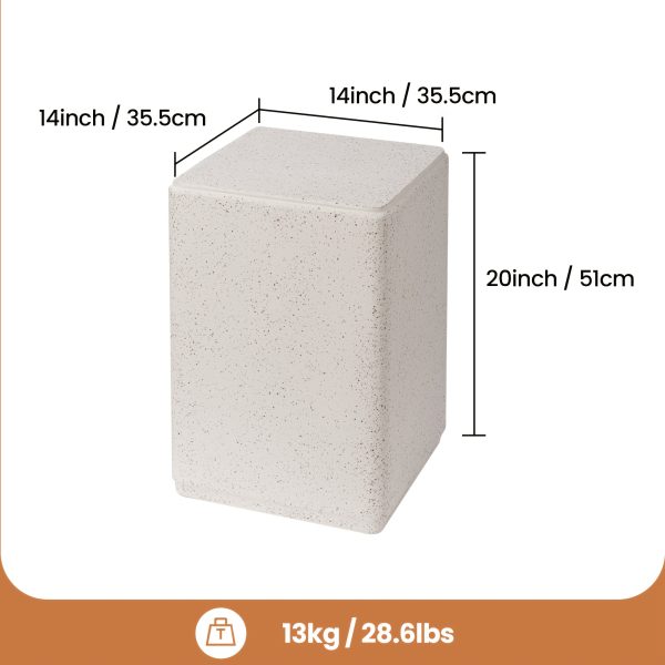product-fancy-41afb7f2-0373-4a91-ab52-0f536f650f23 20" Outdoor Side Tables, Courtyard Circular Concrete Side Tables, Durable Small Dining Side Tables, Decorative Stools, Plant Racks, Suitable for Use In Gardens, Porches, Decks, Balconies, And Beaches