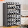 product-fancy-41cb1000-8841-4a4f-b9de-3c77851b3c8b Heavy-Duty Metal Kitchen Cabinet with Transparent Acrylic Doors - Extra Tall Storage Shelf, Large Pantry Organizer for Kitchen, Living Room, Dining - Easy Assembly, No Power Needed (Grey, 57.1"H x 31.5"W x 12.6"D) - Ideal for Small Spaces