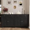 product-fancy-41e1ff20-f322-42a9-9b76-9a9eaf5a7843 55-Inch Sideboard Buffet Unit, Mid-Century Kitchen Storage Cabinet Featuring 2 Drawers And 4 Doors, Coffee Bar Storage Cabinet
