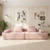 product-fancy-41eb5a6e-b369-4220-9de4-e200f8c72d36 L Couch Sofa Sectional for Sofa Living Room Convertible Couch Bed with Deep Seats Lounge Chairs, Corduroy, Boneless Sectional Couches, Living Room/Bedroom - Modular Living Room Furniture Set Ideal Multifunctional Couch - No Assembly Required (Black