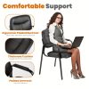 product-fancy-42037429-500c-4240-bf95-a5b8bbe17fb2 Waiting Room Chairs - 2pack - No Wheels - Leather Guest Chair With Padded Arm - Office Reception - Guest Chair - Conference Room - Lobby Table Side - Salon Home - Black