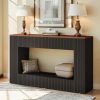 product-fancy-42418b24-edd0-4908-9035-20639bf7677c 55.11-Inch Farmhouse Console Table, 2-Tier Rustic Entryway Table with Storage, Rectangular Sofa Table Behind The Couch for Living Room, Hallway, Entrance