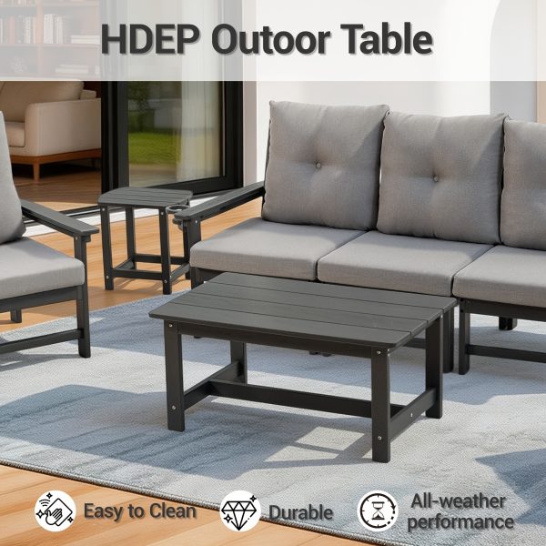product-fancy-42602310-b828-4d50-880f-5f0253633e58 Outdoor Patio Furniture Set, 7pcs HDPE All Weather Free Combination Outdoor Furniture, Patio Conversation Sets W/ Sponge Cushions for Patio, Gaden, Yard Lawn Poolside
