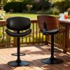 product-fancy-4353aa06-6012-468c-81ca-e800c819d89c Two Piece for bar Stool Set with Adjustable Height, Featuring PU Leather Seat Cushion, Ergonomic Backrest, And Footrest, Plus Non-Slip Rubber Base Perfect for Bars And Home Kitchen Islands.