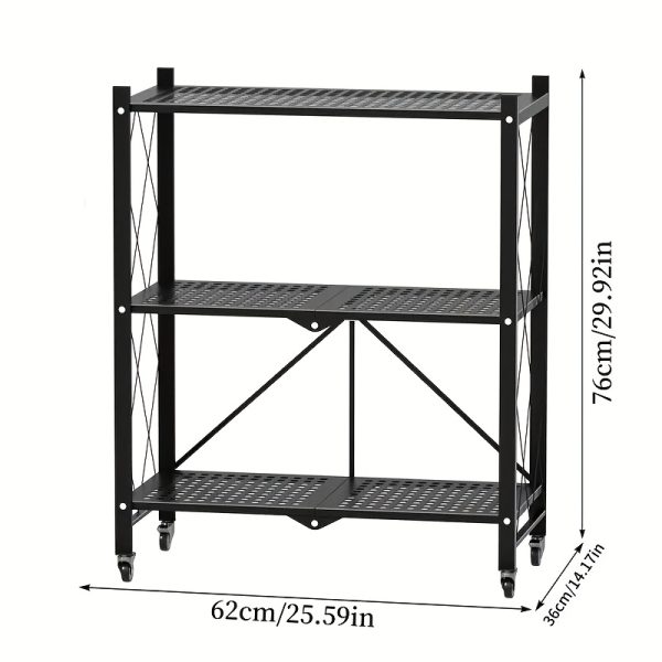 product-fancy-43588b5f-0603-419f-b677-b3478d392a64 Office Bookshelf Shelving Unit, 3/4/5-Tier Unassembled Storage Rack, Equipped with Wheeled Multi-Layer Storage Shelves, Portable Floor-Standing Versatile Miscellaneous Storage Rack