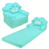 product-fancy-4361ea71-3cc9-4cd7-bbc3-6a1bf8205e3a Kids Sofa Princess Crown Pink - 2-in-1 Flip Open Kids Couch & Lounger | Machine Washable Plush Cover & Certified Safe Foam | Dreamy Reading Nook Chair For Girls
