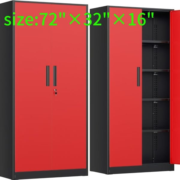 product-fancy-438210e1-8889-444c-a087-d9594ae1f124 Lockable Metal Filing Cabinet, Metal Filing Cabinet, Used For Storing Documents And Office Supplies, Equipped With A Door And Shelves, Is A Modern Style Filing Cabinet, Convenient To Use And With A Small Footprint.