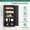 product-fancy-43d89e69-9d20-4b05-8251-bcea8cdc4930 Storage Cabinet, 72 "black Large And Small Metal Storage Cabinet, Steel Lock Cabinet with Door And 4 Adjustable Shelves, Home Office Tool Unit, Garage And High Lockable Filing Cabinet, Green.