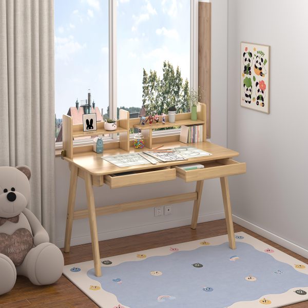 product-fancy-43e86a90-5248-449a-9f3f-36d465472fec Newly Upgraded Solid Wood Desk And Cabinet Set. The Desk Features Built-in Storage Cabinets, Perfect for Teenagers, Office Workers, And More. Can Serve As A Study Desk, Computer Desk, Or Vanity Table. Available In 3 Color Options.