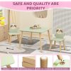 product-fancy-44196c5f-f9ec-4a37-940a-6cfb805772e8 Kids Table and Chair Set with 2 Sloth Chairs - Toddler Activity Table & Sage Green Chairs Suitable for Playroom,, Classroom, Assembly, Cute Animal Design for Room Furniture, Study Table for