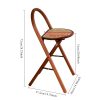 product-fancy-441d3137-2164-4894-8a54-0b32fa38c4ef 1pc, Bamboo Portable Rattan Folding Stool with Handle, Home Dining Chair, Vintage Style Leisure Chair, Space Saving - Perfect for Restaurant, Living Room, Kitchen, Bar, Dormitory