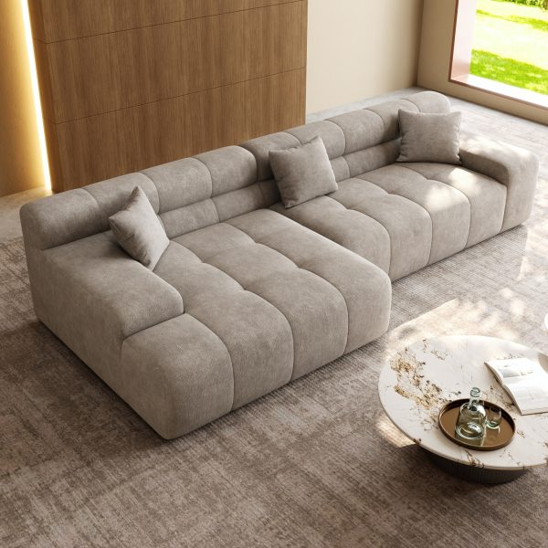product-fancy-44d0e67d-c8da-4bfd-99c6-6ab024c535e5 120"Modern Minimalist Chenille Modular Sectional Sofa, Oversized 8-Seater Sleeper Sofa With Movable Ottoman, Thick Cushions, Upholstered Couch For Living Room, Bedroom, Office, Apartment