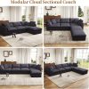 product-fancy-44dda8ee-234f-4f20-acd0-634cd6bd4009 Modular Sectional Sofa with Movable Ottoman | No Assembly Required, Boneless Cloud Couch, Deep Seat L-Shaped, Suitable for Living Room, Bedroom, and Apartment