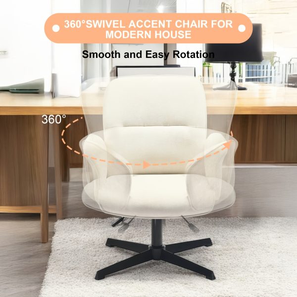 product-fancy-44f1a2a1-f2d0-43ec-b455-2554a2141fbf Homy Casa Beige Upholstered Chenille Dining Chair, Side Chair, Swivel Adjustable Height Accent Chair Featuring Padded Arms And Iron Legs, Modern Design Suitable for Cafe, Kitchen, Dining Room, Available in Single Piece Or Sets of 2 Or 4