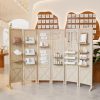 Bonnlo & MDF Freestanding Pegboard Room Divider - Folding Privacy Screen with Wood Panel Partition, Lightweight Space Separator Suitable for, Office, Events, Retail Display