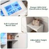 product-fancy-45111baa-137b-4eb3-badf-25cca8341084 Wardrobe Armoire Closet with Charging & LED Light, Walk-in Closet Island Dresser with Glass Showcase, 4 Drawers & Doors, Modern Cabinet Organizer with Bench, Wardrobe Clothes Organizer with Closet Shelves (White)