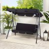 product-fancy-453489ab-8f1f-4e48-ab96-51f0ffd00f43 YODOLLA Outdoor Swing Chairs, 2-Person Glider Bench with Detachable Cushion And Adjustable Canopy, Ideal for Garden, Poolside, And Backyard