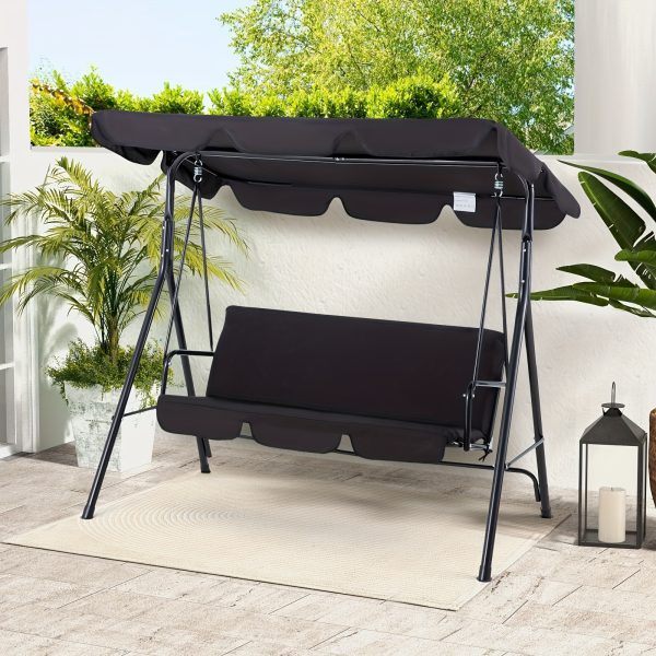 product-fancy-453489ab-8f1f-4e48-ab96-51f0ffd00f43 YODOLLA Outdoor Swing Chairs, 2-Person Glider Bench with Detachable Cushion And Adjustable Canopy, Ideal for Garden, Poolside, And Backyard