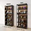 product-fancy-453560bb-d785-4672-9b11-67262d718e06 5-Tier Display Cabinet with Glass Doors, Dimming LED Lights And Motion Sensor, for Collectible Figures, Living Room, Bedroom, Or Office, Metal Frame