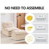 product-fancy-4553e010-dc49-45cf-9193-4d2ea933c81a MCQ Single Recliner Chair with Footrest - 62.2-inch Foam Floor Lounger, Boneless Modern Bean Bag Sofa Suitable for Bedroom or Living Room, Cloud Bed for, No Assembly Required, Space-Saving