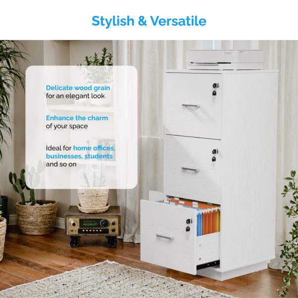 product-fancy-4578b44f-0fcc-4f82-b899-ee1265354113 Bonnlo 3-Drawer Lockable File Cabinet - Wood Filling Organizer with 2 Drawers, 27" Height, 3, 2 Cu Ft Storage, Contemporary Style for Home Office, Durable Artificial Wood & Metal Handles, No Assembly Required, File Storage Cabinet, Modern Office Furniture, Sleek Design, Sturdy Construction, Small Space Living, Minimalist Design, Highquality Materials, Home Office Users
