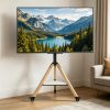 product-fancy-45a87ba1-a3fc-4086-a6f4-7f49d3d52aac AESOME Universal Swivel Tripod Easel TV Stand for 40-75 Inch LED LCD Screen Height Adjustable Studio TV Display Stand with Sintered Stone Shelf for Bedroom, Living Room Max Load 88lbs, 600*400mm