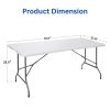 product-fancy-45df6b62-8591-42ea-bedf-a4b787364926 6FT Folding Table, 6 Foot Folding Table Heavy Duty, Portable Plastic Folding Table with Handle, Fold in Half Table for Indoor Outdoor Use, Fold Up Table for Camping Dining Party Picnic Events