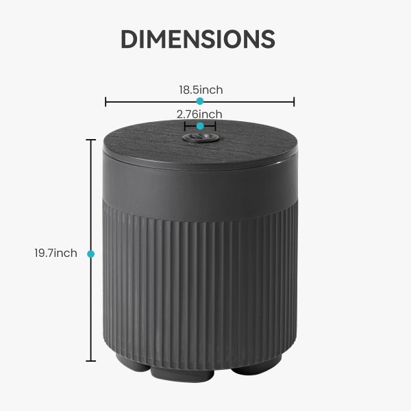 [2-in-1 Umbrella Stand] 14.6in Patio Umbrella Base Side Table, 2-in-1 Outdoor Umbrella Stand with Tabletop - Heavy Duty Umbrella Holder And Accent Table for Garden, Deck, Poolside, Beach