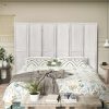product-fancy-46888969-3d44-4547-a52f-739b733f83dc 4/6 Panels Room Divider Screen - 360° Adjustable Folding Panels, 91" Handcrafted Decorative Wooden Room Divider Screen, Freestanding Divider for Room Separation, Bedroom, Living Room & Patio, White/Brown