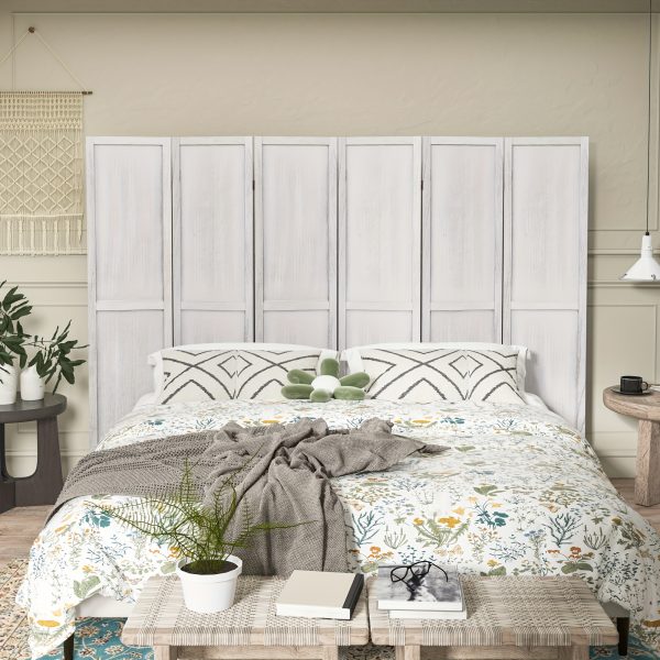 product-fancy-46888969-3d44-4547-a52f-739b733f83dc 4/6 Panels Room Divider Screen - 360° Adjustable Folding Panels, 91" Handcrafted Decorative Wooden Room Divider Screen, Freestanding Divider for Room Separation, Bedroom, Living Room & Patio, White/Brown