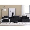 product-fancy-4760e33d-cba1-4d12-ae7b-2fc2c4412ac3 131'' Modular Sectional Couch, U-shaped Sofa, Chaise Lounge, Striped Fabric, Upholstered 4 Seater Couch for Living Room, Bedroom, Free Combination Sofa (Corduroy), Gray