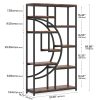 product-fancy-47966037-22c0-43ac-8ff3-4cd88d4b806d 5-Tier Freestanding Tall Bookshelf Bookcase, Industrial Etagere Bookshelves Display Shelf Storage Organizer with 9-Open Storage Shelf for Home Office, Living Room