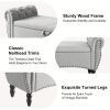 product-fancy-48021291-8436-4845-8b17-b24120689d8e Mid-Century Modern Large Capacity Wooden Storage Box, Bedroom End of Bed Chair with Roll-Up Arms - Spacious Storage Space, Flip-Top Design, Perfect for Bedroom, Living Room, Hallway - Durable, Sturdy, Easy to Assemble