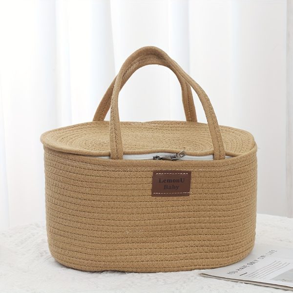 [Portable Diaper Caddy] Large Diaper Caddy Organizer, Portable Basket with Handles, Diaper Storage Organizer for Changing Table