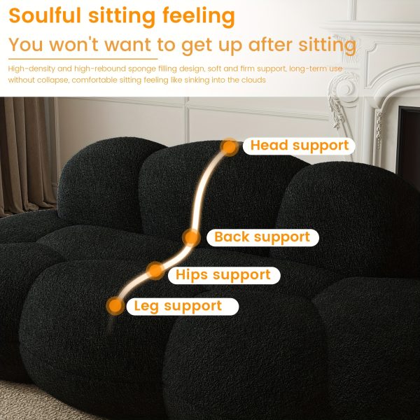product-fancy-48651c9d-a27a-4406-8d79-7c18dfcd951f Cloud Shaped Couches for Living Room, Modern Comfy Compressed Sofa, Cloud Shaped Leisure Sofa, Upholstered Couch for Bedroom, Apartment, Small Space (No Installation Required)