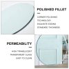 product-fancy-48b077f0-0bcc-4ddc-9e8e-fa26835fb75e A 42-Inch Round Glass Tabletop, Featuring 0.37-Inch Thick Tempered Glass with a Pencil Polished Edge, Serves As a Clear Replacement for Dining Tables, Coffee Tables, Office Desks, And Kitchen Tables. It Offers a Large, Durable