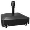 [Heavy-Duty Umbrella Base] 124lbs Heavy-Duty Mobile Umbrella Base with Wheels & Weighted Base Suitable for 1.3"-1.9" Poles, Powder-Coated Outdoor Umbrella Stand for Patio, Poolside, Deck, Garden, Stable Weighted Base for Market Table Umbrellas Holder