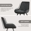 product-fancy-495f9af2-b537-41f9-b179-47619a14ed5e Modern Dining Chairs, Comfy Dining Room Chairs with Thick Cushions, Upholstered Fabric Kitchen Side Chairs with Metal Legs