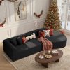 product-fancy-49d3847e-f034-4a08-8ad8-dd88fd246e66 116" Curved Sofa with Throw Pillows, 4-Seater Luxury Chenille Fabric with Fully Assembled Long Lounge Sofa, Living Room Curved Sectional Sofa Chaise Lounge