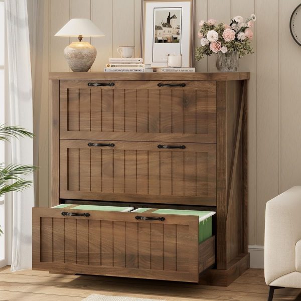 product-fancy-49e0077e-aa13-4a66-91f0-5ed85cb7cdec 3 Drawer File Cabinet for Letter/Legal/A4 Size, Farmhouse Filing Cabinet, Lateral File Cabinet with Printer Stand for Home Office