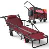 [Heavy Duty Folding Wagon] LEVELEVE Heavy Duty Folding Wagon-2-in-1 Collapsible Cart 400lb, 650lb Capacity All-Terrain Wheels W/Brakes And ASide Pockets