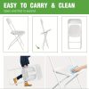product-fancy-4a29151b-bff1-4632-bd23-2b1745ac9341 10/24/50 Pack White Folding Chairs – 350 Lbs Weight Capacity Reinforced Plastic Chairs, Steel Reinforced Frame, Commercial Grade Stackable Chairs, Suitable for Indoor And Outdoor, Weddings, Offices, Banquets, Restaurants, Parties