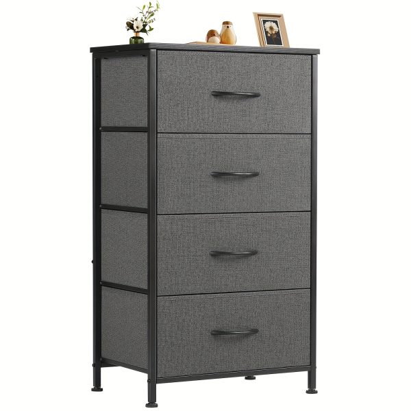 product-fancy-4a46f97f-24b5-494a-b639-a796cd1e835b Dresser For Bedroom, Storage Drawers, Skinny Fabric Storage Tower With 2/4 Drawers, Tower Organizer Unit, Chest Of Drawers With Wooden Top For Closet, Laundry, Entryway