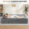 product-fancy-4a8517a5-476f-4f5d-bbd5-a6fbb51e2ae1 Convertible Folding Sofa Bed, 78" Full Size Floor Sleeper Couch, Faux Rabbit Fur Full Foam Futon Loveseat for Living Room Bedroom, No Assembly Required
