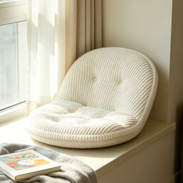 product-fancy-4b261992-499a-4956-aecc-4c7067944f99 Comfortable Breathable for Home (Pouf/Ottoman), Off-White 3D Weaving, for Living Room, Bay Window & Bedroom, Fits Lazy Sofa & Floor, Soft Body Fit & Stable Support, Perfect for Meditation, Rest & Daily Storage, Soft Cushion