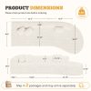 product-fancy-4bc3a703-d5bc-4a01-ae6a-2dddfe39eae1 116" Curved Sofa with Throw Pillows, 4-Seater Luxury Chenille Fabric with Fully Assembled Long Lounge Sofa, Living Room Curved Sectional Sofa Chaise Lounge