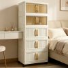product-fancy-4beb6a70-4ce0-4cd7-80f9-0f352bd27011 A Five-story Ultra-large Capacity Cream-style Storage Cabinet with Compartments! Equipped with Wheels for Mobility, It Can Store All Clutter In Bedrooms, Living Rooms, And Bathrooms