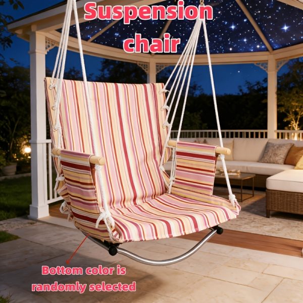 product-fancy-4c2610e5-7674-44f5-a509-859bdcebca08 An Oxford Cloth Hanging Hammock Chair for Courtyard Pavilions, Garden Hanging Chairs, Balcony Hanging Chairs, and Park Hanging Hammock Chairs. Suitable for Outdoor, Courtyard, and Pavilion Use. Color: Random